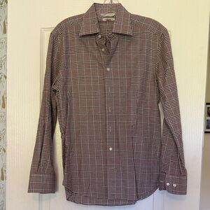 Suitsupply Maroon Checkered Men's Shirt